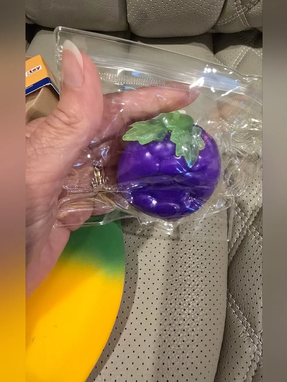 Bundle Of Gold Glitter Dumpling, Banana And Grape Squishy